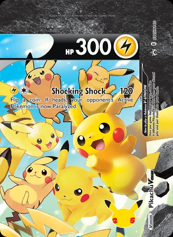 Pikachu V-UNION — изображение карты