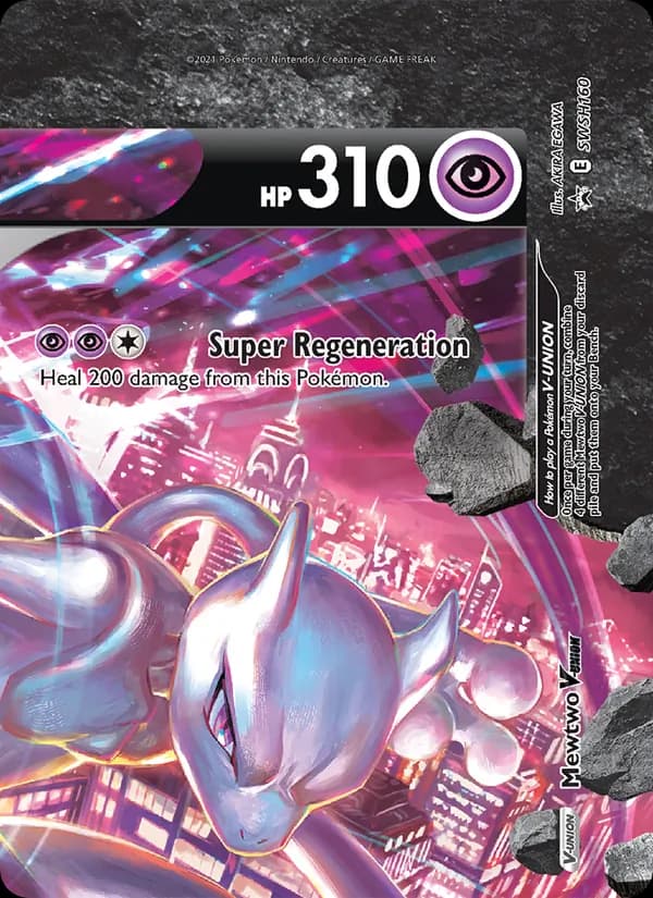 Mewtwo V-UNION — изображение карты