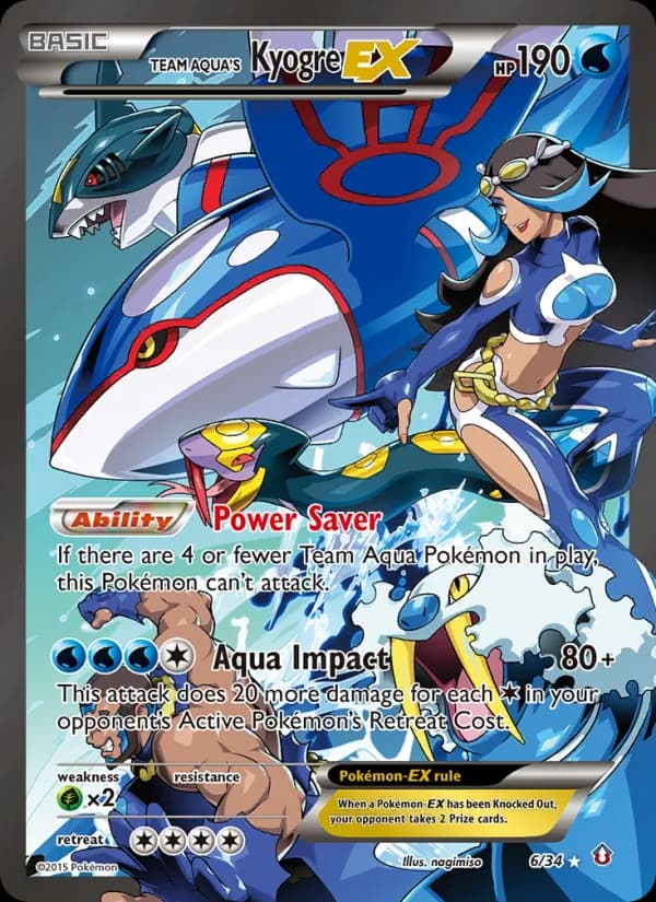 Team Aqua's Kyogre EX — изображение карты