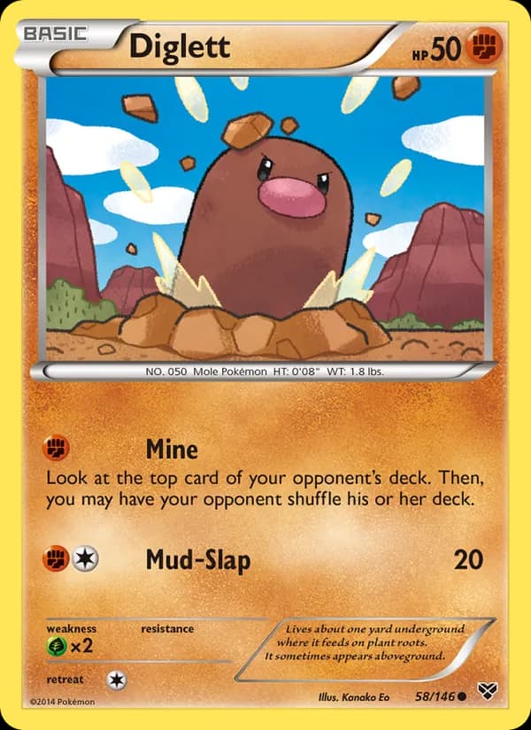 Diglett — изображение карты