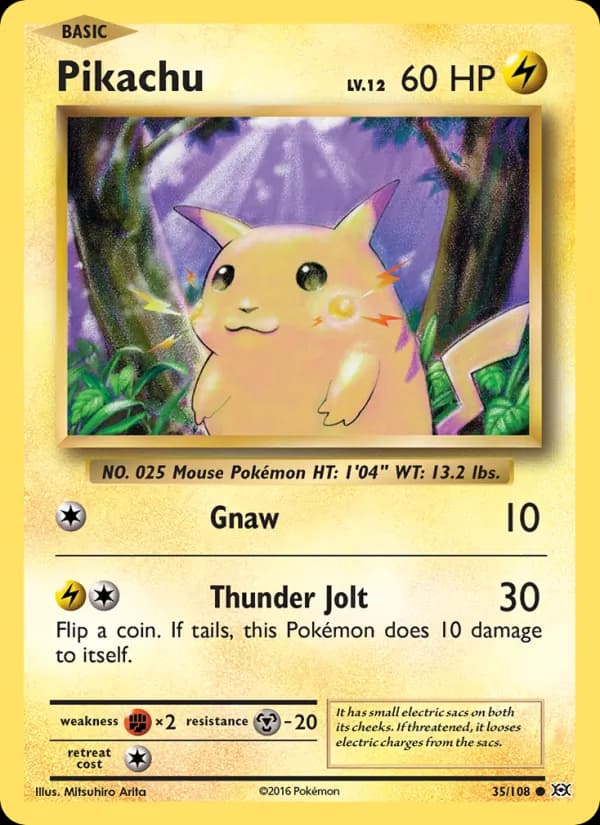 Pikachu — изображение карты