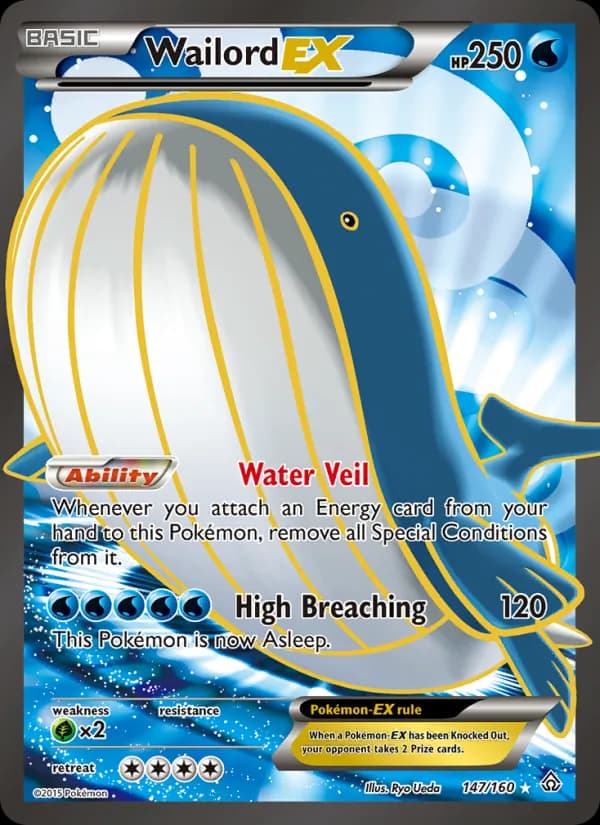 Wailord EX — изображение карты