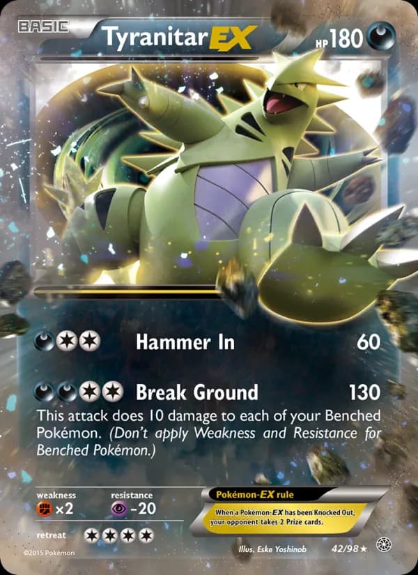 Tyranitar EX — изображение карты