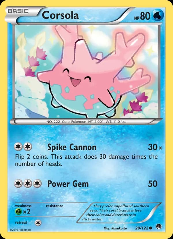Corsola — изображение карты