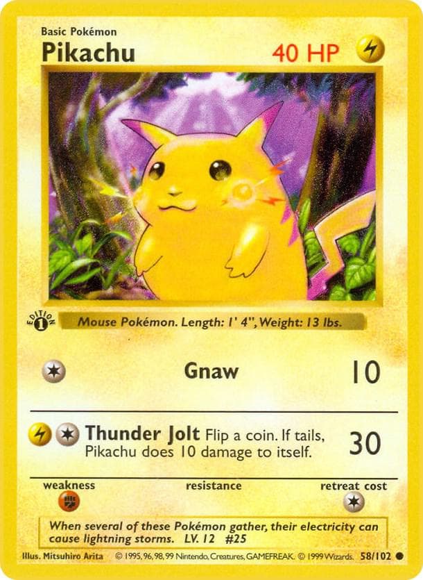 Pikachu — изображение карты