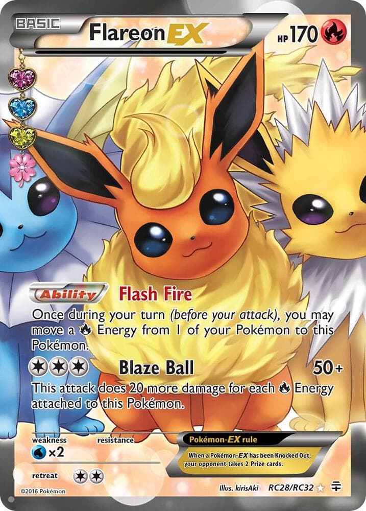 Flareon EX (Full Art) — изображение карты
