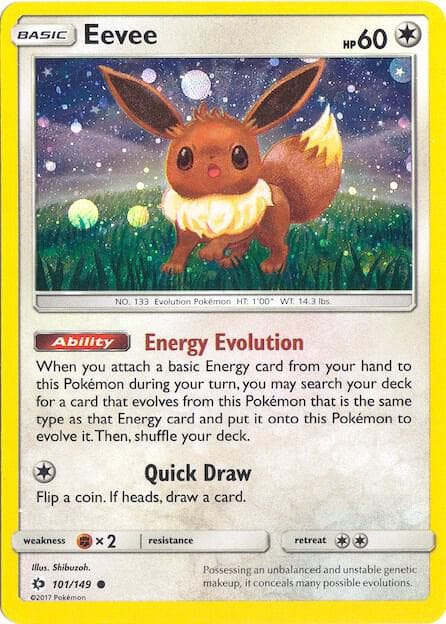 Eevee - 101/149 (Cosmos Holo) — изображение карты