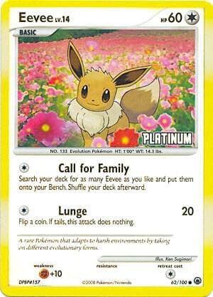 Eevee - 62/100 [Platinum] — изображение карты
