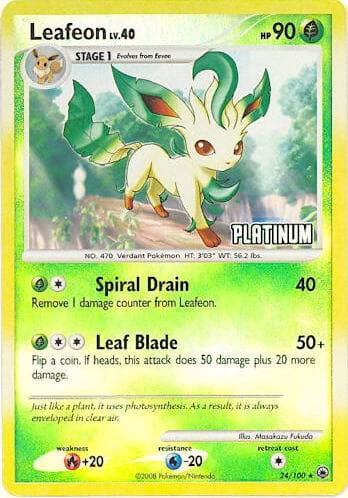 Leafeon - 24/100 [Platinum] — изображение карты
