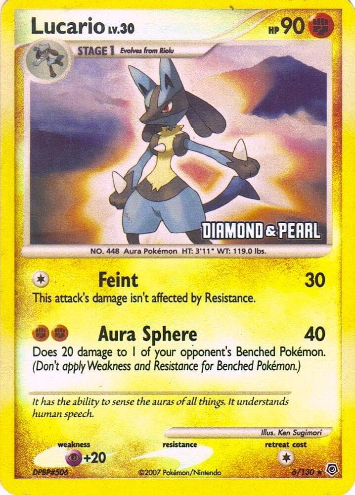 Lucario - 6/130 [Diamond & Pearl] — изображение карты