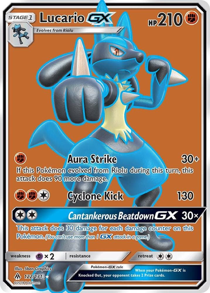 Lucario GX — изображение карты