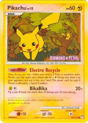 Pikachu - 94/123 (Diamond & Pearl) — изображение карты