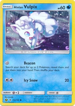 Alolan Vulpix - 21a/145 — изображение карты