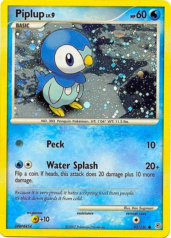 Piplup - 93/130 (Cosmos Holo) — изображение карты