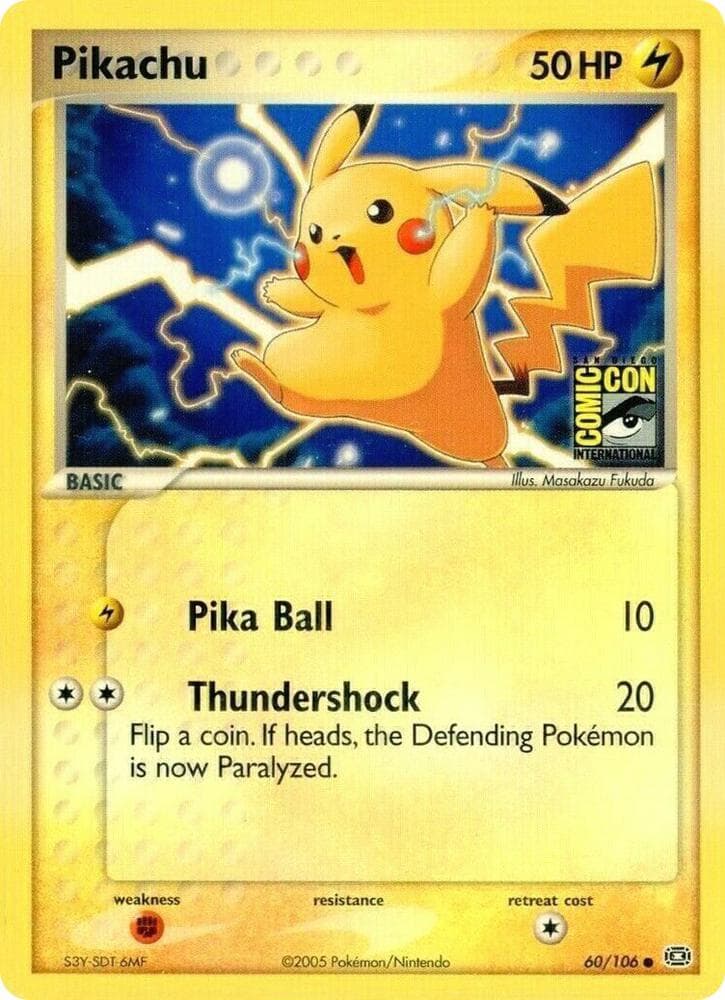 Pikachu - 60/106 (SDCC 2005) — изображение карты