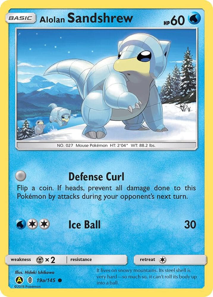 Alolan Sandshrew - 19a/145 — изображение карты