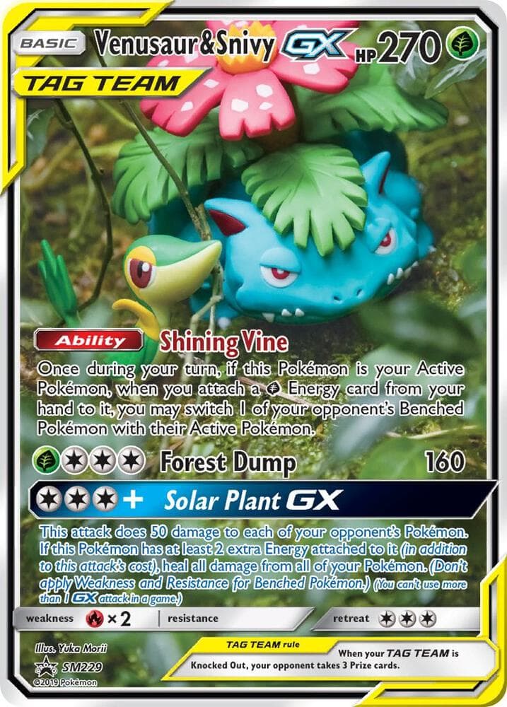 Venusaur & Snivy GX — изображение карты