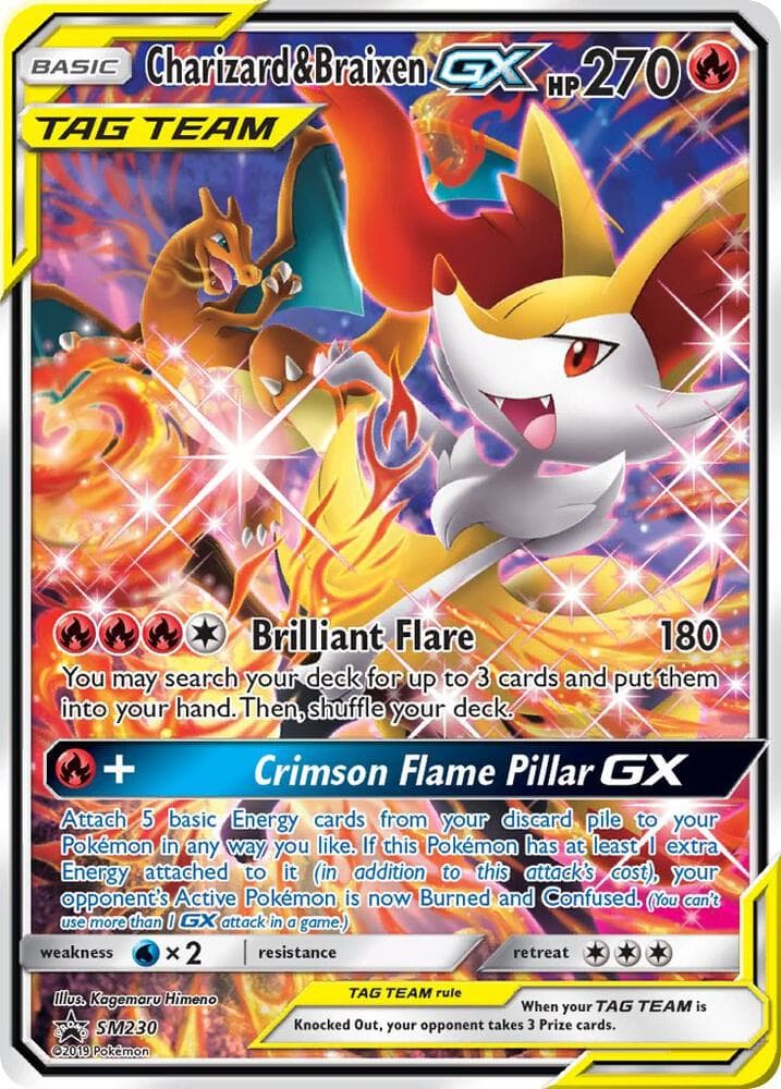 Charizard & Braixen GX — изображение карты