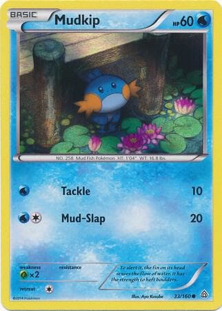 Mudkip - 33/160 (Sheen Holo) — изображение карты