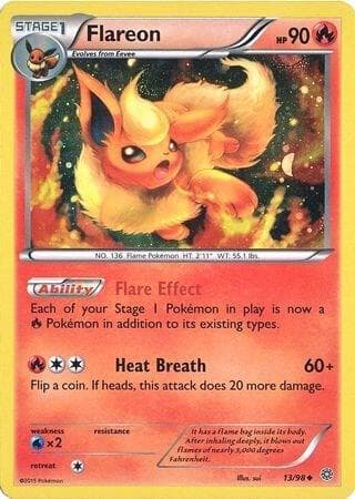 Flareon - 13/98 (Cosmos Holo) — изображение карты