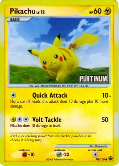 Pikachu - 70/100 [Platinum] — изображение карты