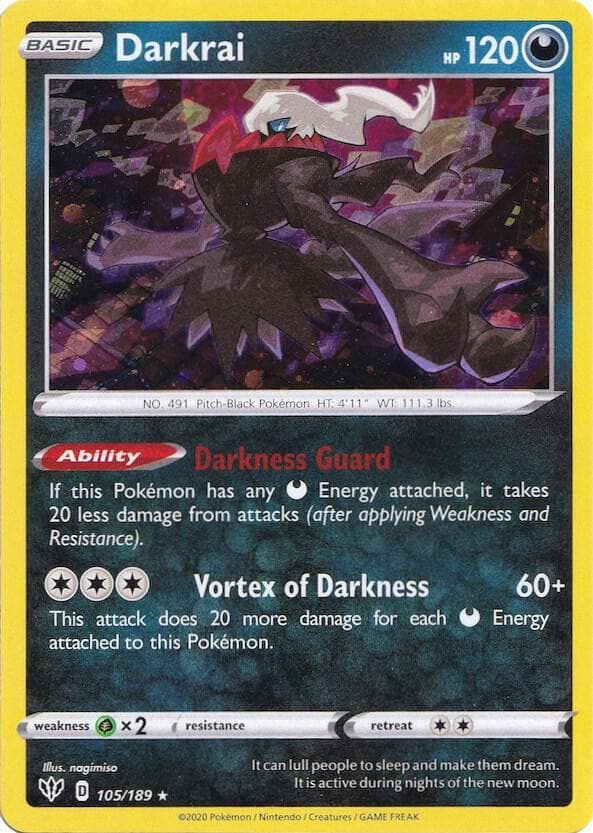 Darkrai - 105/189 (Cosmos Holo) — изображение карты
