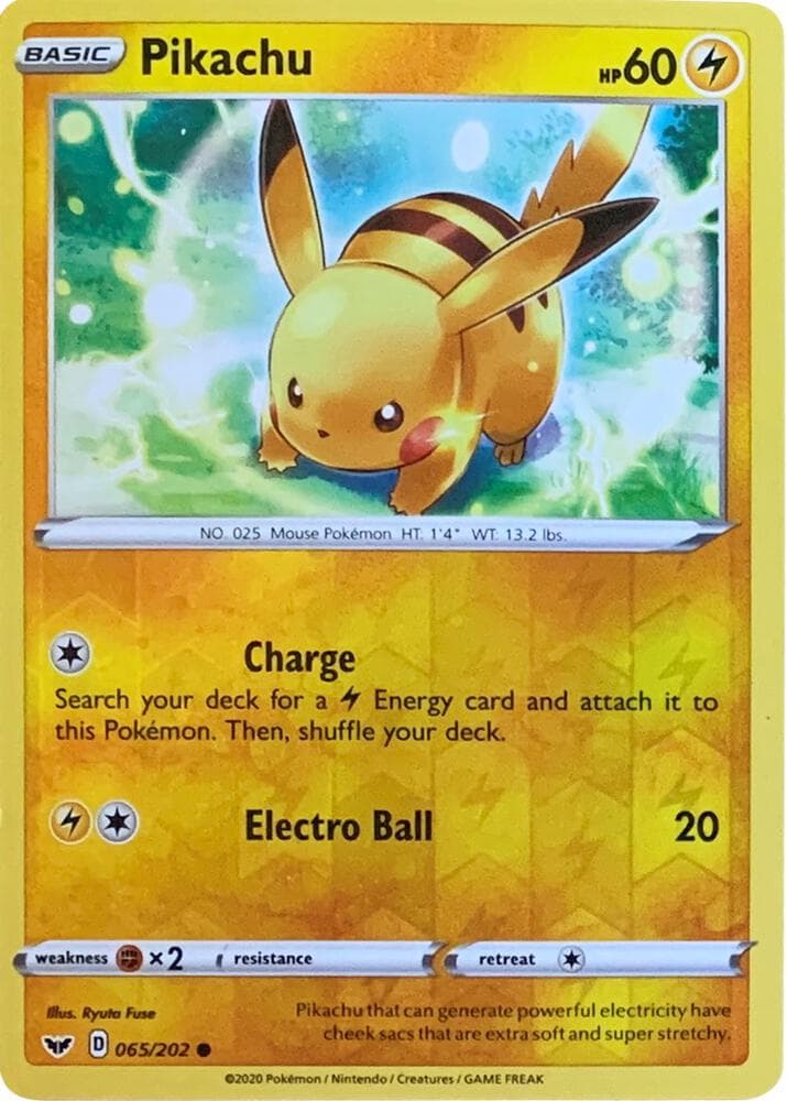 Pikachu - 065/202 (Reverse Cosmos Holo) — изображение карты