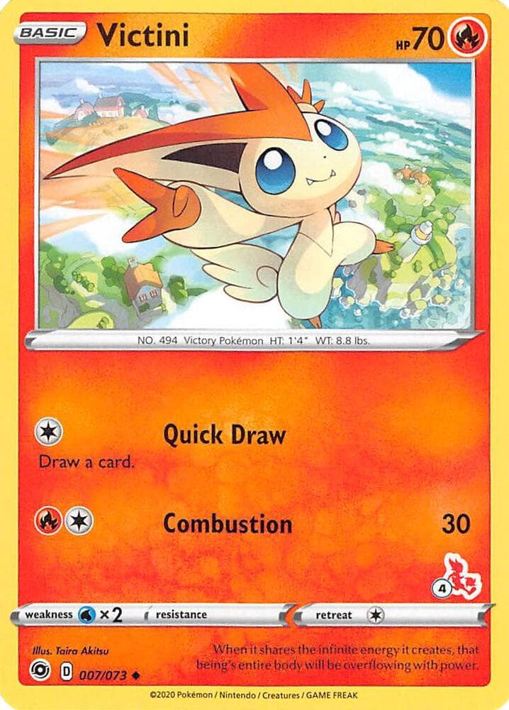 Victini - 007/073 (#4 Cinderace Stamped) — изображение карты