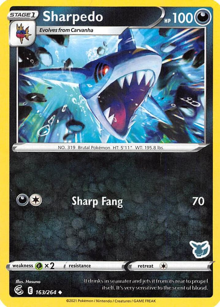 Sharpedo - 163/264 (Eevee Stamped) — изображение карты
