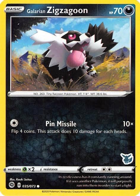 Galarian Zigzagoon - 035/073 (Eevee Stamped) — изображение карты