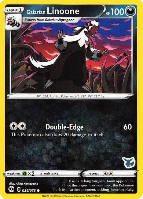 Galarian Linoone - 036/073 (Eevee Stamped) — изображение карты