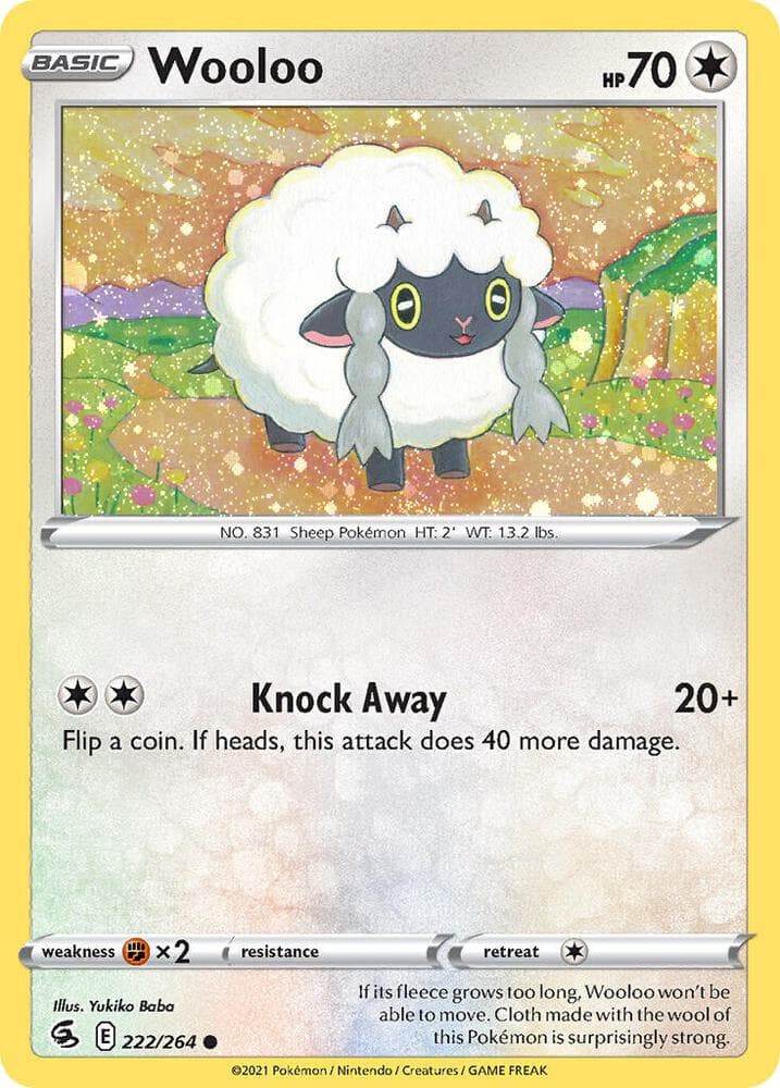 Wooloo - 222/264 (Cosmos Holo) — изображение карты