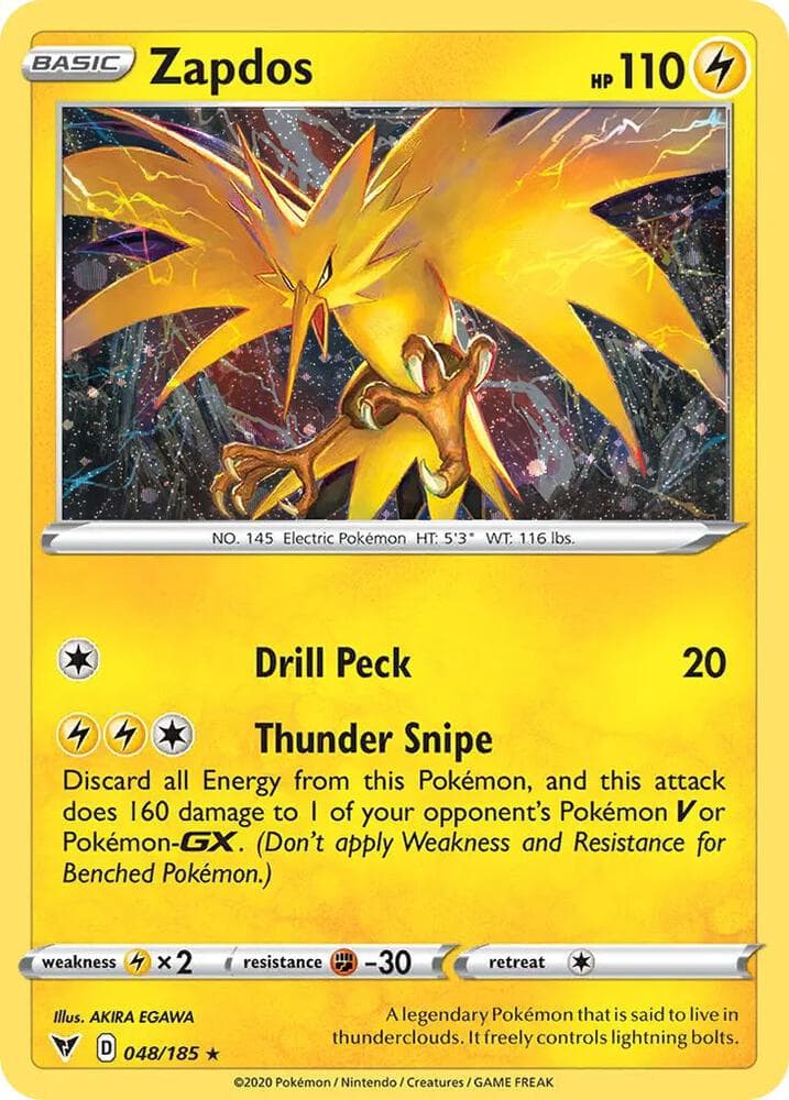 Zapdos (Cosmos Holo) — изображение карты