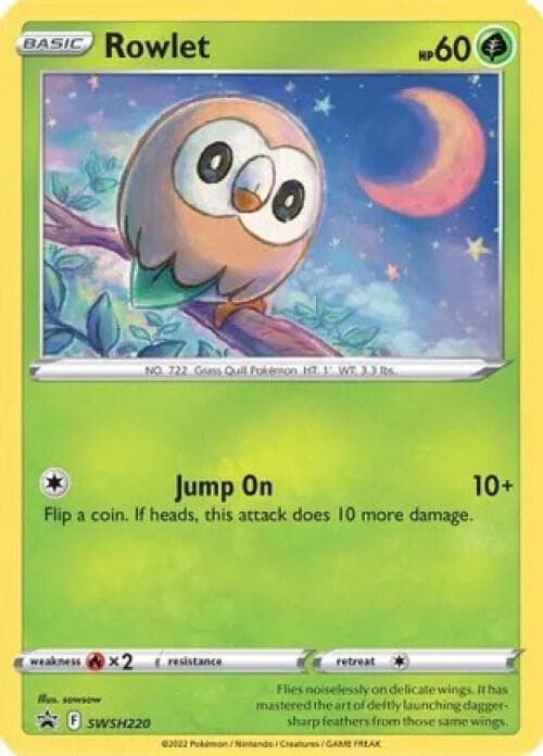 Rowlet - SWSH220 (Cosmos Holo) — изображение карты