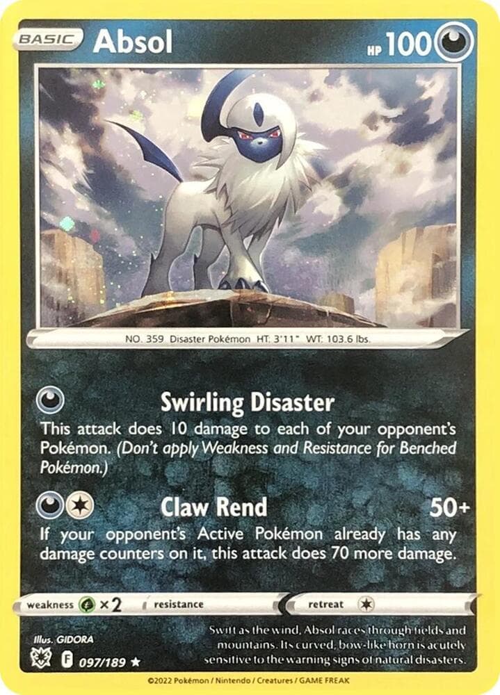 Absol - 097/189 (Cosmos Holo) — изображение карты