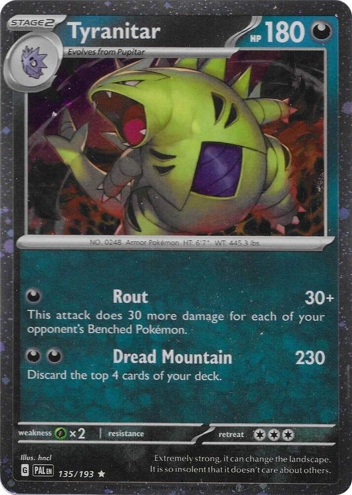 Tyranitar - 135/193 (Cosmo Foil) — изображение карты