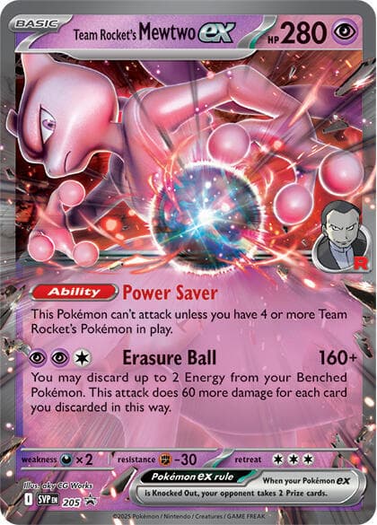 Team Rocket's Mewtwo ex — изображение карты