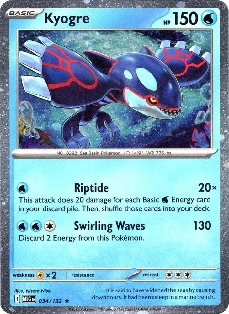 Kyogre (Cosmos Holo) — изображение карты