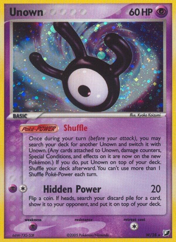 Unown (W) — изображение карты