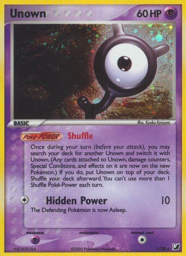 Unown (Y) — изображение карты
